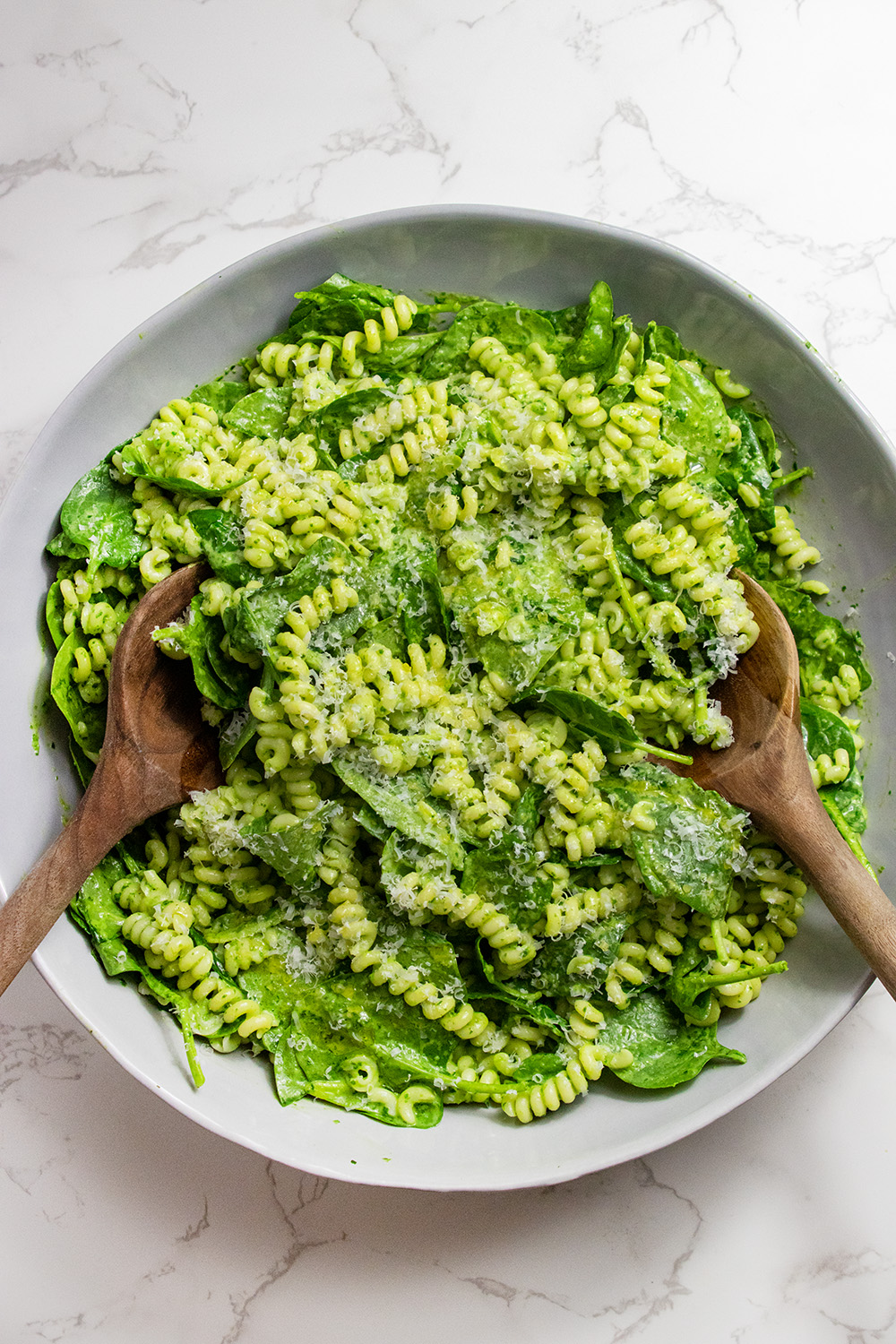 pasta with spinach sauce