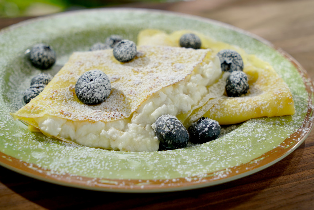 Lemon Crepes with Almond Mascarpone