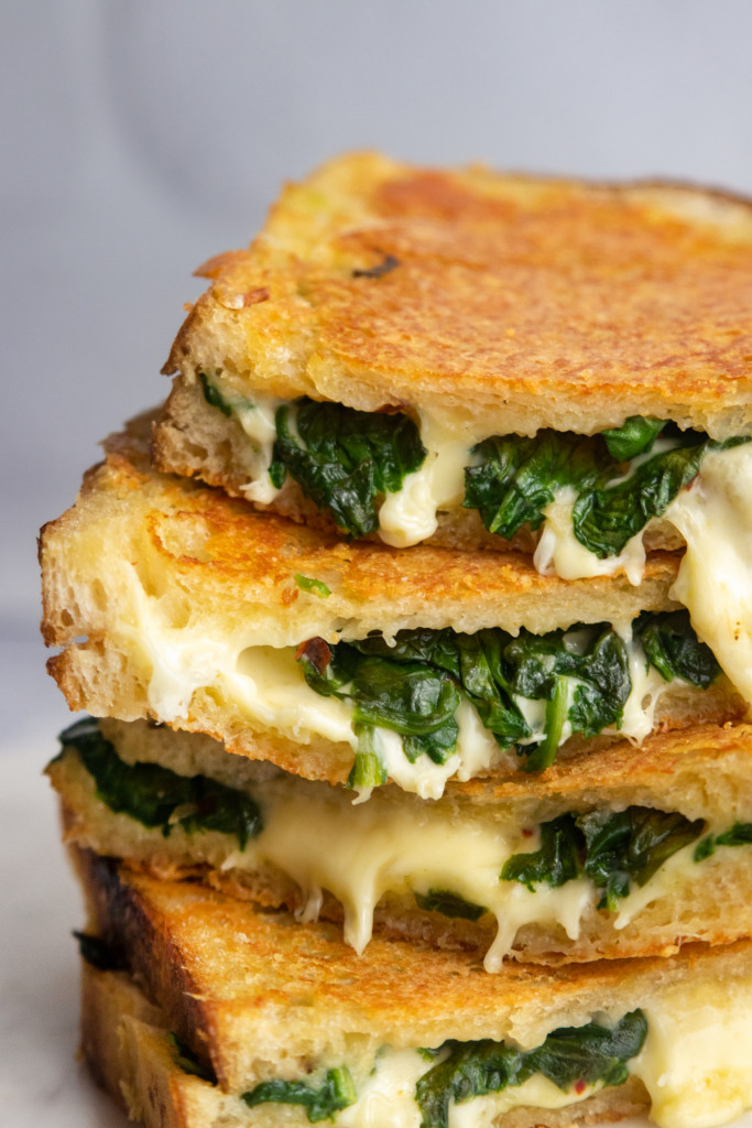 Spinach Dip Grilled Cheese