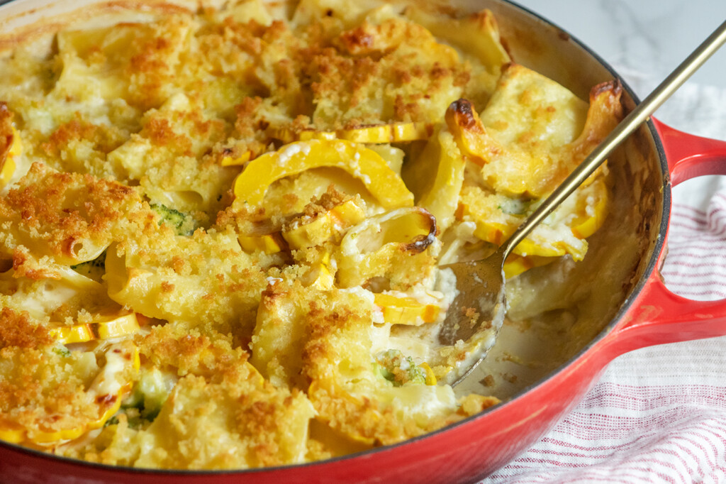 baked goat cheese squash penne