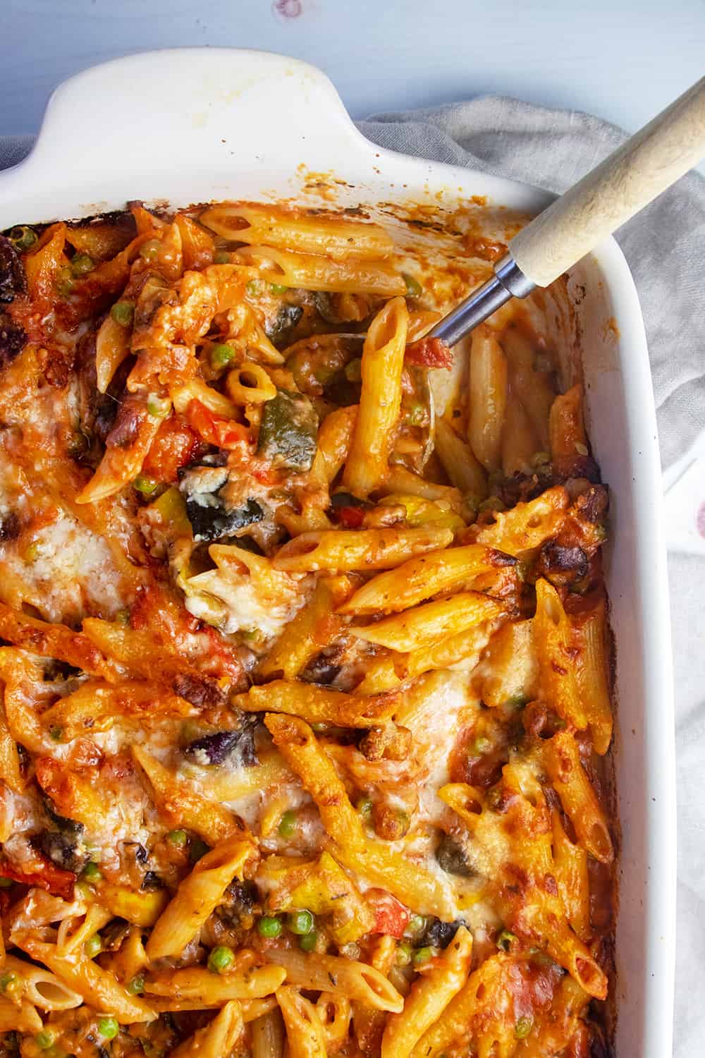 Baked Penne with Roasted Vegetables