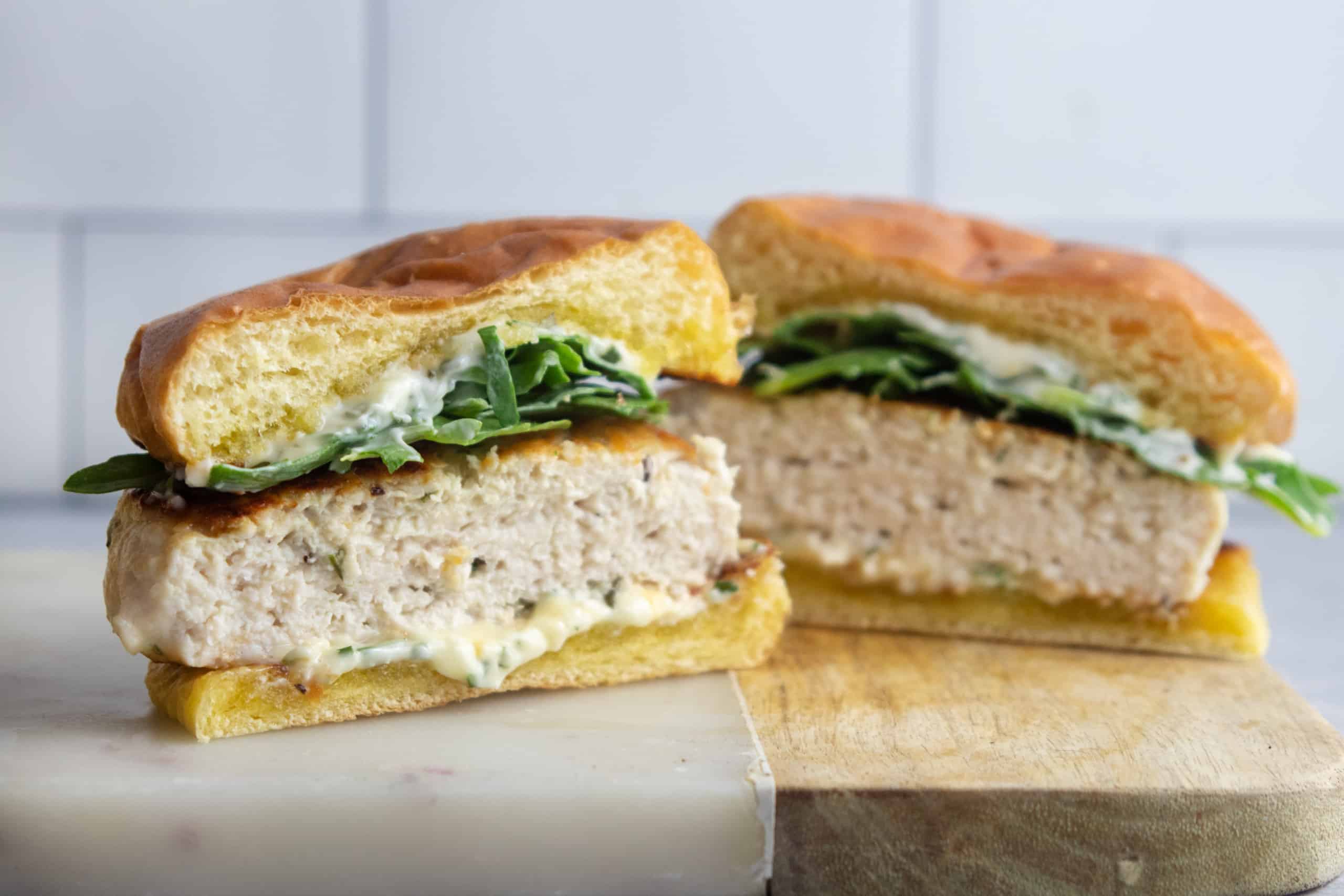 rosemary garlic chicken burgers