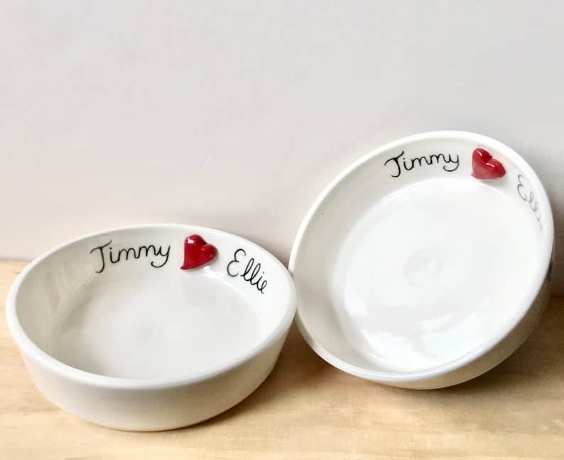 customized porcelain dog bowls
