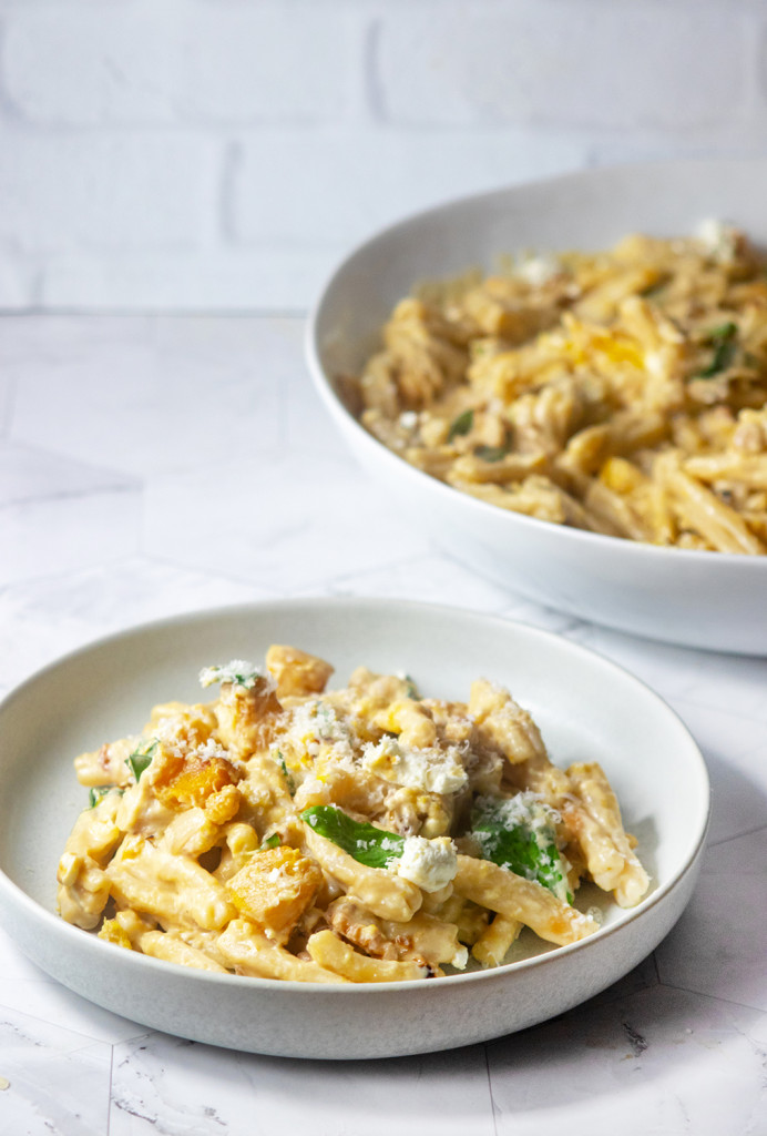 Pasta With Butternut Squash And Goat Cheese